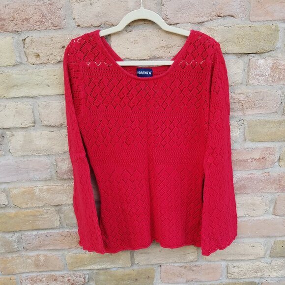 Forenza Red Knit Women's Large Sweater - Picture 1 of 5
